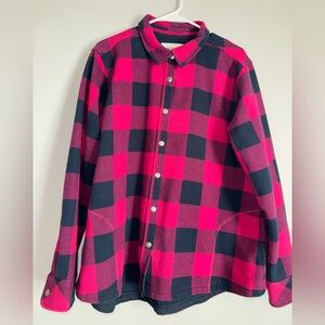 Men’s Orvis plaid Pink and Black Button-Up Shirt